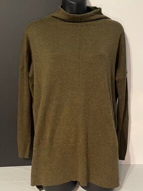 New Look Olive Green Funnel Neck Knit Top